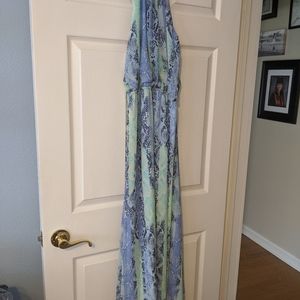 Long Dress with gold collar